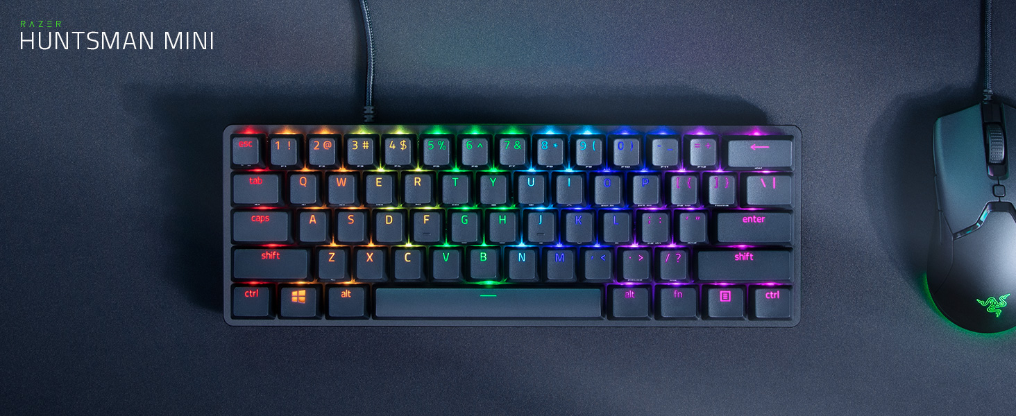 Razer Huntsman Mini 60% Clicky Optical Switches - Mercury